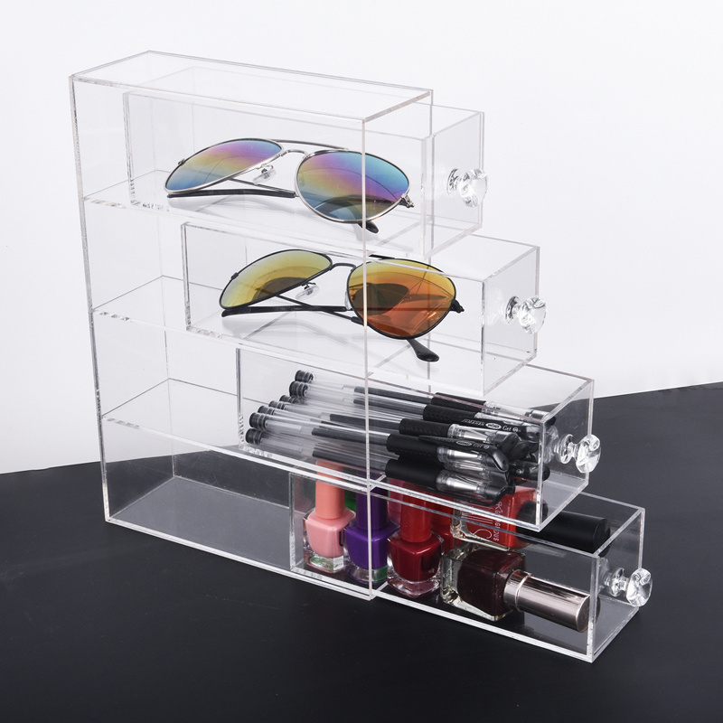 Acrylic Transparent 4-Layer Glasses Plexiglass Display Box