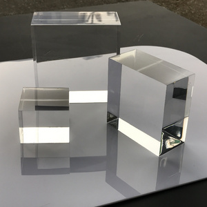 Solid Clear Acrylic Display Cube Block Sign Block