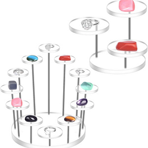 Acrylic Jewelry Stand Jewelry Towers Display Stand Risers Round Ring Display Holder