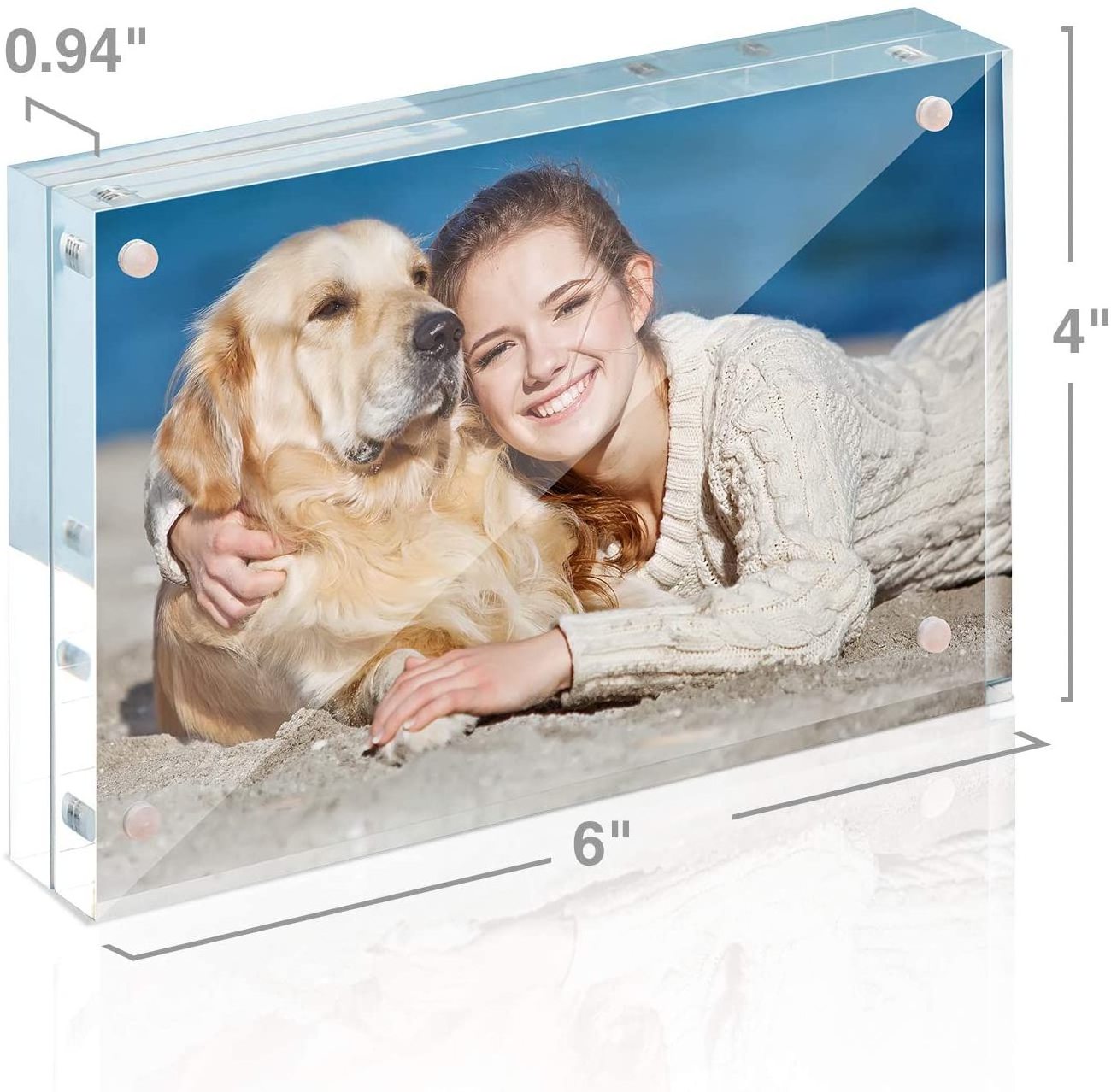 Acrylic Frames 4x6 Acrylic Picture Frame 12MM Thickness Clear Photo Frame