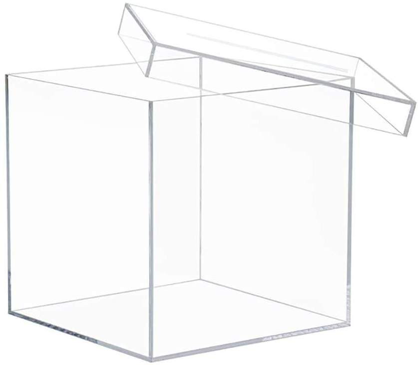 Plexiglass Factory clear acrylic box with lid  custom  acrylic gift box with lid