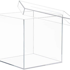 Plexiglass Factory clear acrylic box with lid  custom  acrylic gift box with lid