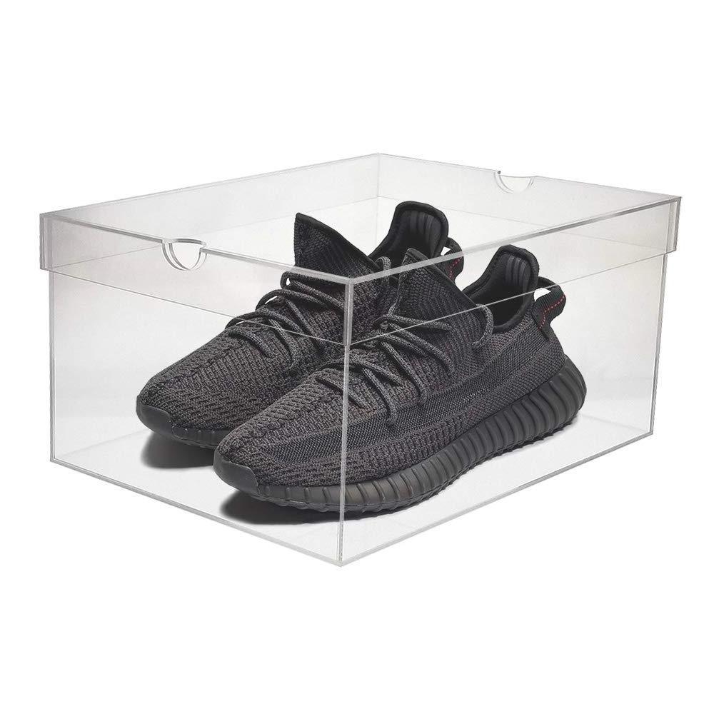 Custom acrylic transparent shoes box with lid