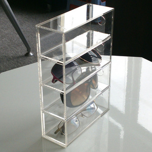 Acrylic Transparent 4-Layer Glasses Plexiglass Display Box