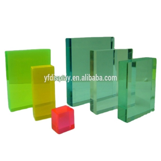 Wholesale Polished Acrylic Cube Display Case Plexiglass Display Block