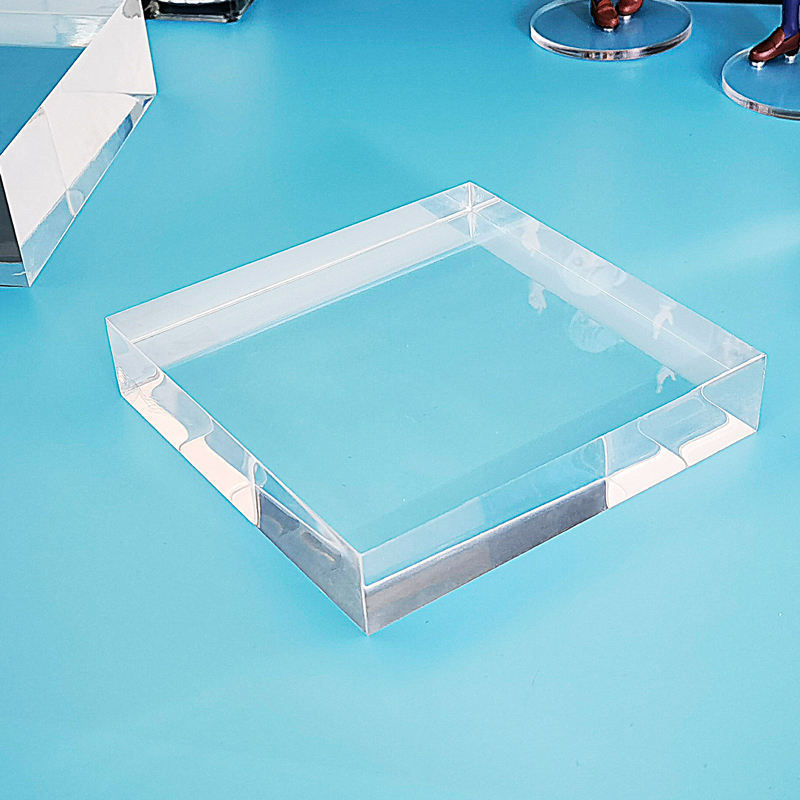 Wholesale Polished Acrylic Cube Display Case Plexiglass Display Block