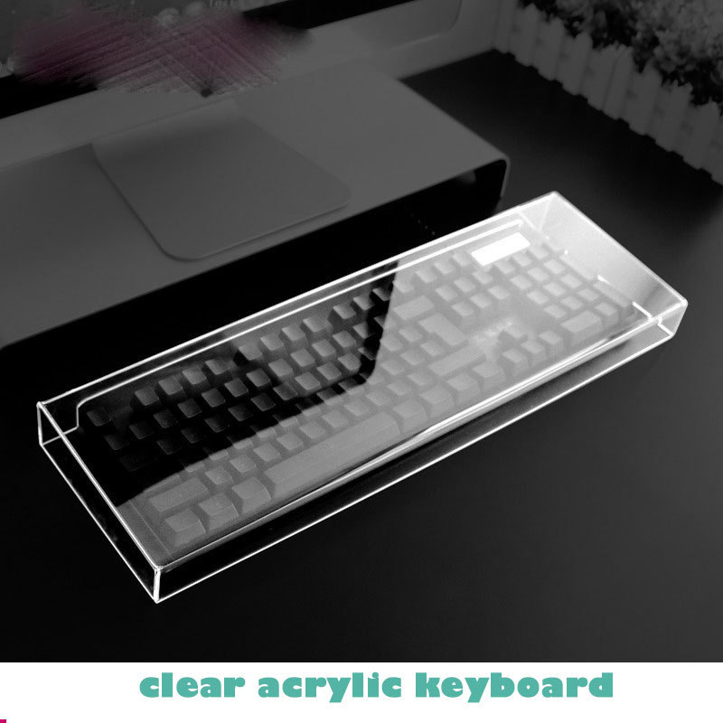 Wholesale Custom Clear Keyboard Display 5 Sides Acrylic Keyboard Cover Protector