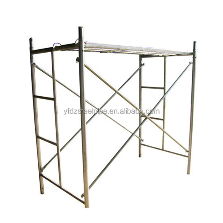 Galvanized Scaffold  Frames Scaffold H Frame Steel mobile scaffolding frame For Construction