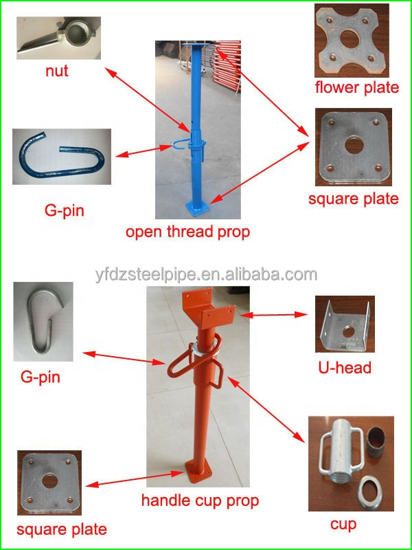 telescopic shoring steel props metal acrow props used in construction ...