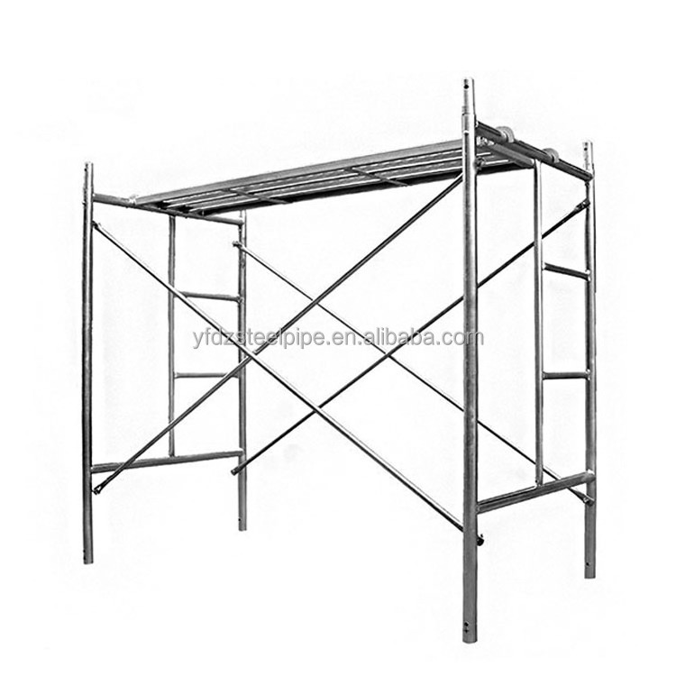 Galvanized Scaffold  Frames Scaffold H Frame Steel mobile scaffolding frame For Construction