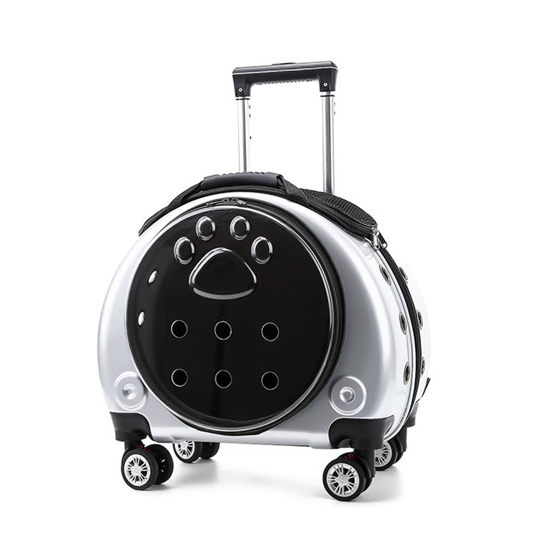 Pet Suitcase Transparent Trolley Case, Cat Bag, Out Portable Dog Space Capsule, Large Capacity Backpack