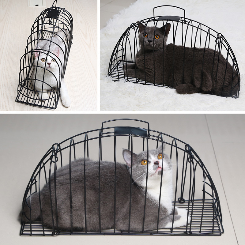 Cat Cage for Cat Washing Bathing Hair Dryer Travel Portable Cage Pet Dog Injection Anti-scratch Bite Cat Accessories