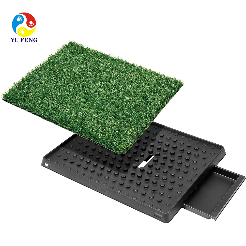 Outdoor Puppy Dog Pet House Potty Training Pee Pad Mat Tray Grass Toilet Indoors