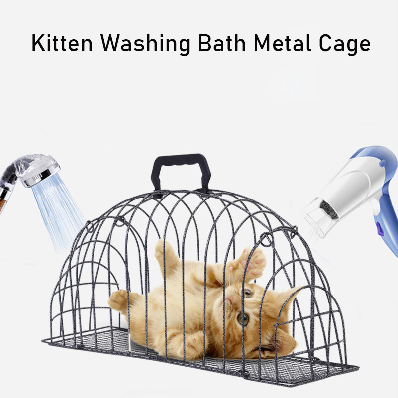 Cat Cage for Cat Washing Bathing Hair Dryer Travel Portable Cage Pet Dog Injection Anti-scratch Bite Cat Accessories