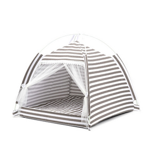 Summer new cat litter kennel detachable cotton and linen tent tent small and medium-sized cats and dogs pet supplies game house