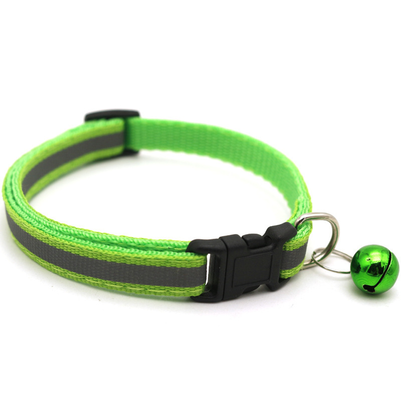 Reflective Breakaway Cat Collar Neck Ring Necklace Newborn Puppy Dog ID Collar Colorful Bell Collar for Cats Pet Kitten Products