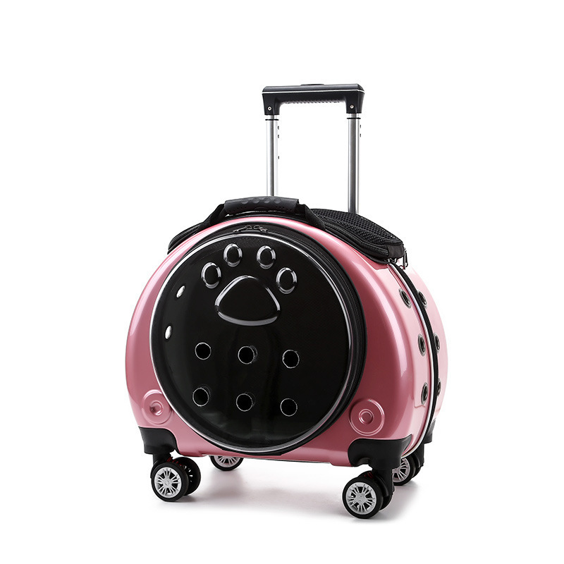 Pet Suitcase Transparent Trolley Case, Cat Bag, Out Portable Dog Space Capsule, Large Capacity Backpack