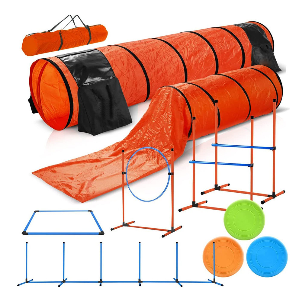 Dog Agility Training Equipment Outdoor Portable Dog Obstacle Training Set Dogs Jumping Running Stake Sports Add Fun