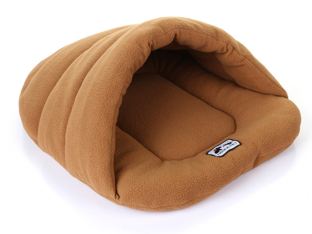 Soft Polar Fleece pet Dog Beds Winter Warm Pets Heated Mat Small Dog Kennel House for Puppy Cats Sleeping Bag Nest Cave Beds