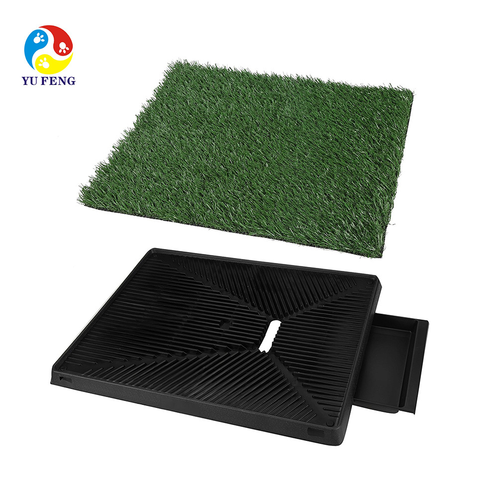 Outdoor Puppy Dog Pet House Potty Training Pee Pad Mat Tray Grass Toilet Indoors