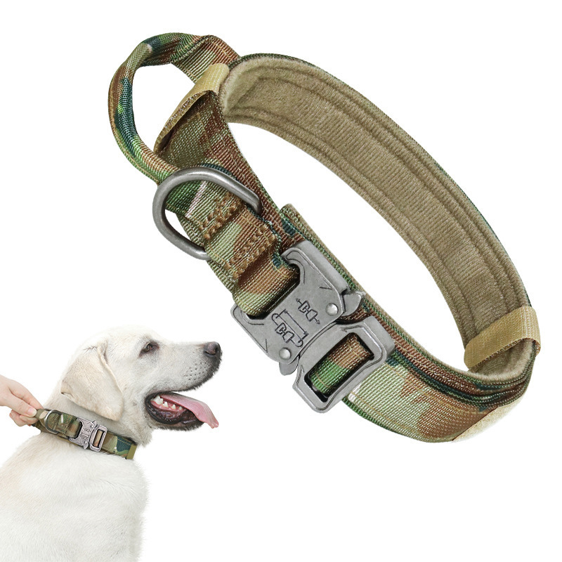 Strong Dog Military Tactical Collar Pet Bungee Leash Durable Nylon Pet Training Collars With Handle Large Dogs French Bulldog