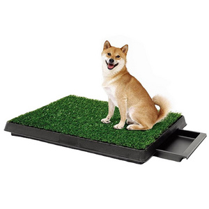 Outdoor Puppy Dog Pet House Potty Training Pee Pad Mat Tray Grass Toilet Indoors