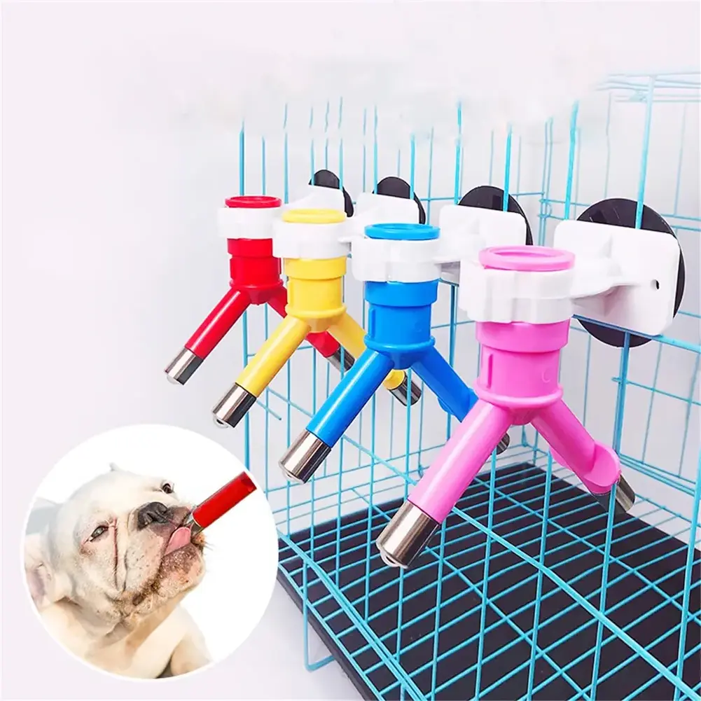 Dog Cat Water Dispenser Nozzle For Wire Cage Kennel Leak-Proof Pet Drinking Fountain Head Rabbit Hamster Hanging Feeding Device