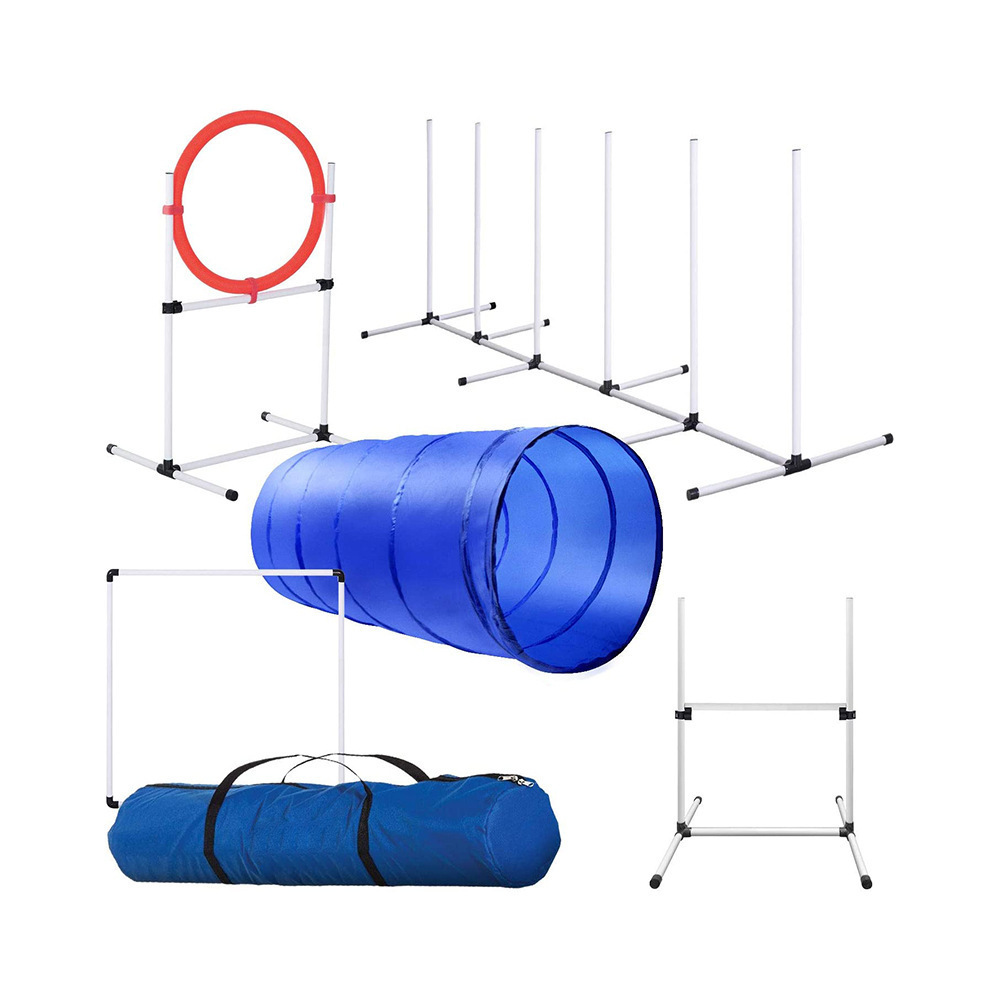 Dog Agility Training Equipment Outdoor Portable Dog Obstacle Training Set Dogs Jumping Running Stake Sports Add Fun