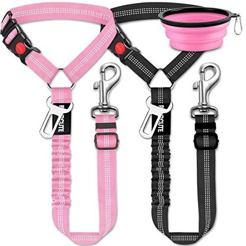 New Solid Two-in-one Dog Harness Leash Pet Car Seat Belt BackSeat Safety Belt Adjustable for Kitten Dogs Collar Pet Accessories