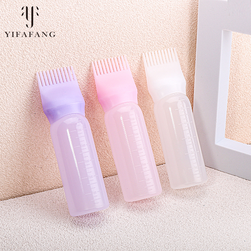 Wholesale cheap 180ml Oil Root Comb Applicator Bottle hair dye comb bottle