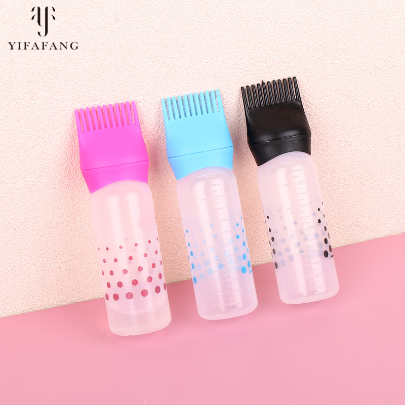 Wholesale cheap Root Comb Applicator Bottle hair oil dye bottle with Graduated Scale