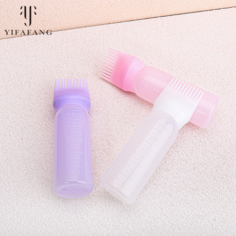 Wholesale cheap 180ml Oil Root Comb Applicator Bottle hair dye comb bottle