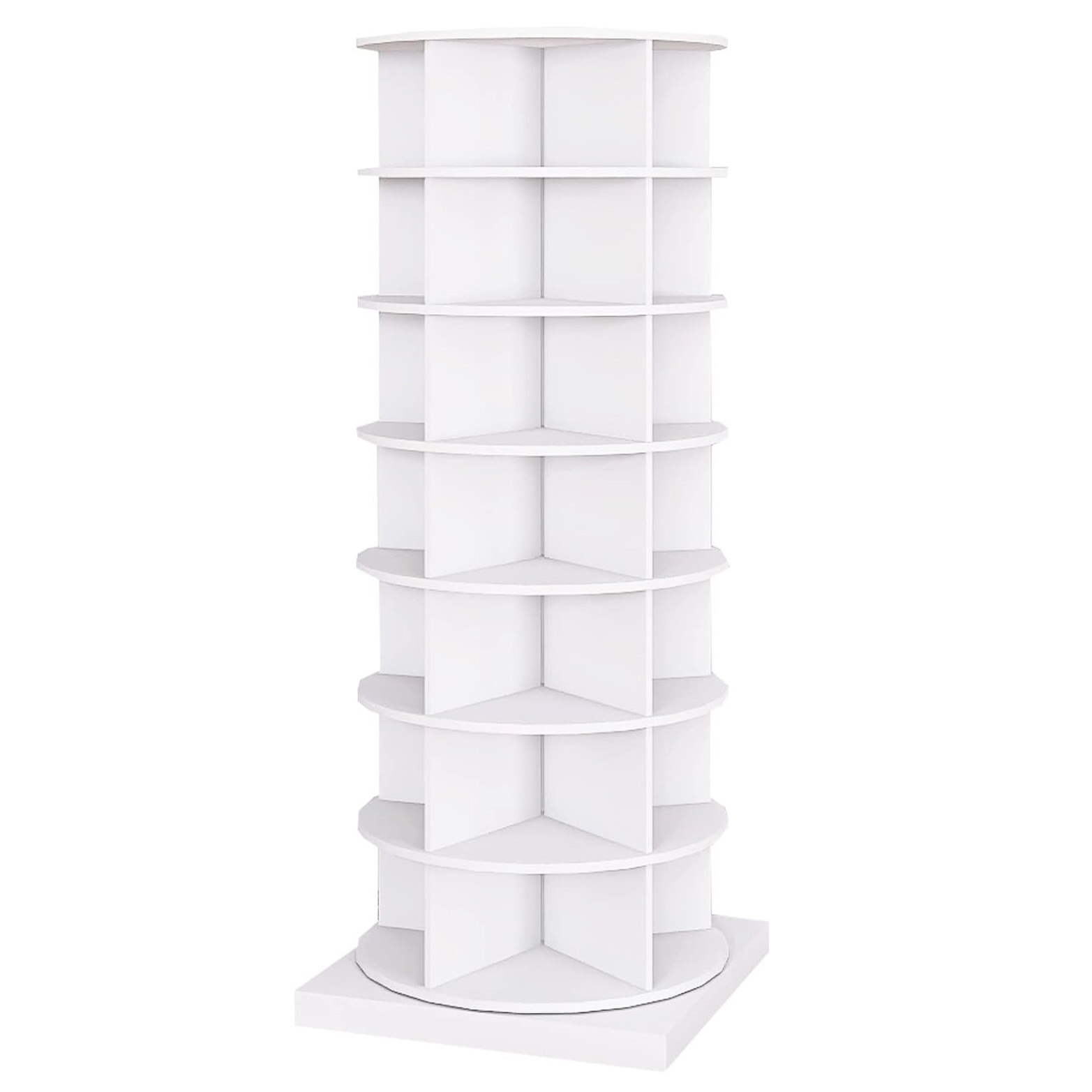 Convertible Rotate Shoe Shelves Storage Display Cabinet White Wood Rotating Shoe Rack