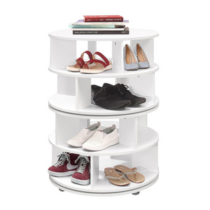 4  Layer Wood Shoes Store Rack Hinges Simple Designs Rotating Shoe Rack