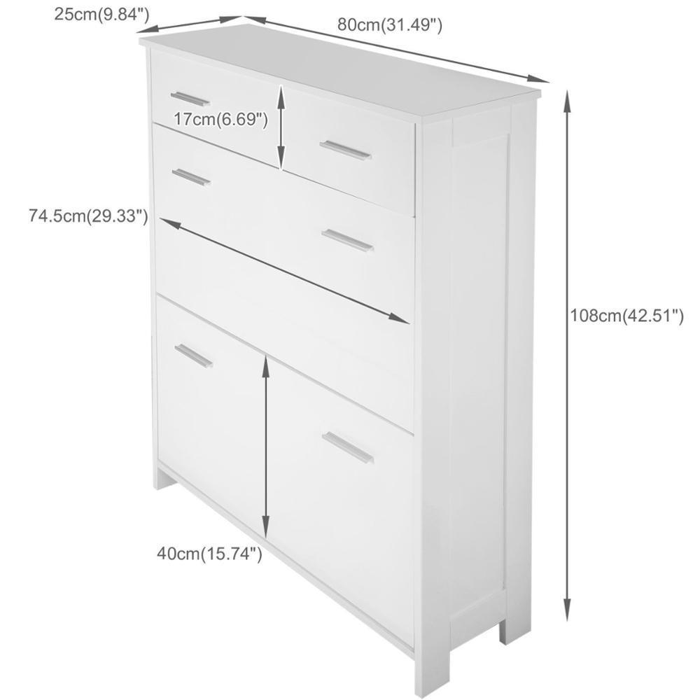 large double deck pull out shoe rack cabinet