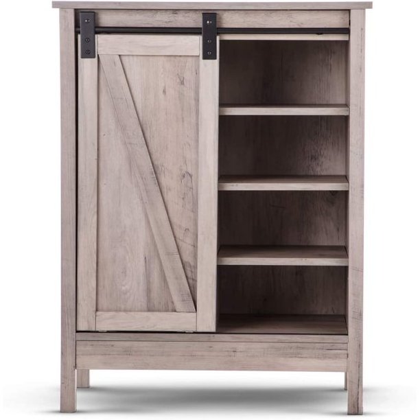 Free Standing Display Sideboard Bathroom Barn Door Cabinet