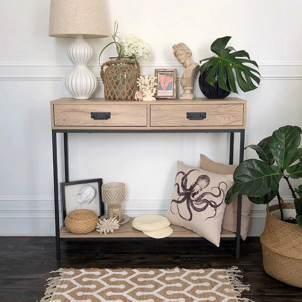 Hallway Console Table 2 Drawer Entryway Console Table for Hallway Foyer