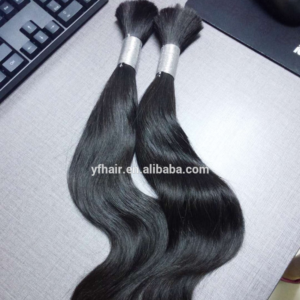 Chinese Factory Dropship 100% Human Hair Bulk Straight Wave Human Hair For Braiding