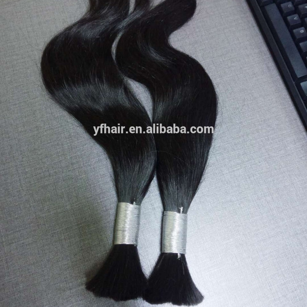 Chinese Factory Dropship 100% Human Hair Bulk Straight Wave Human Hair For Braiding