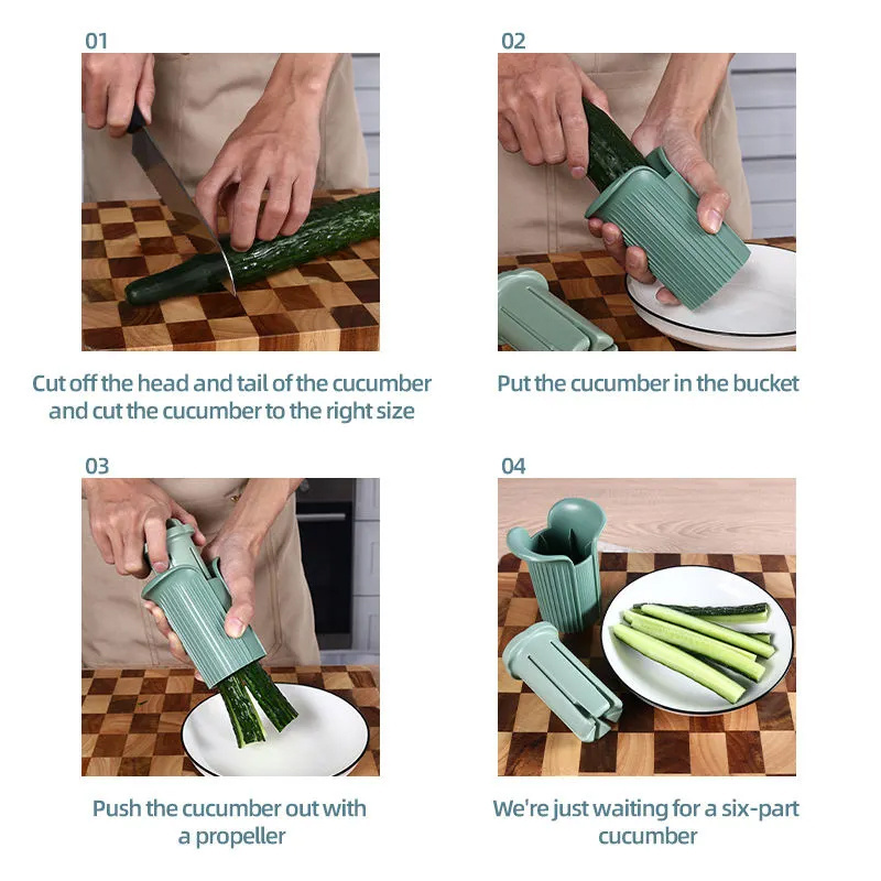 Kitchen Accessories Multifunctional Vegetable Cutting Tools Home Gadgets Manual Vegetable Slicer Cucumber Strawberry Slicer