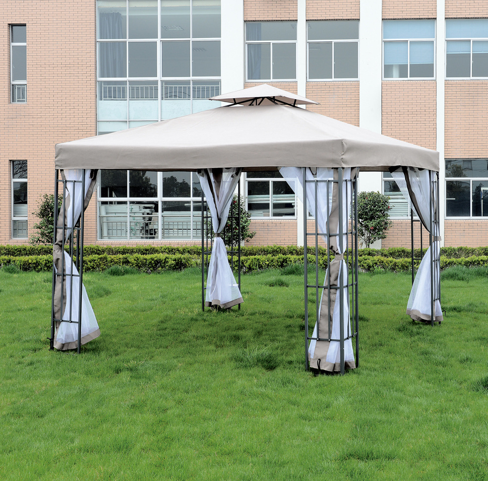 3x3m wrought iron gazebo for outdoor and garden