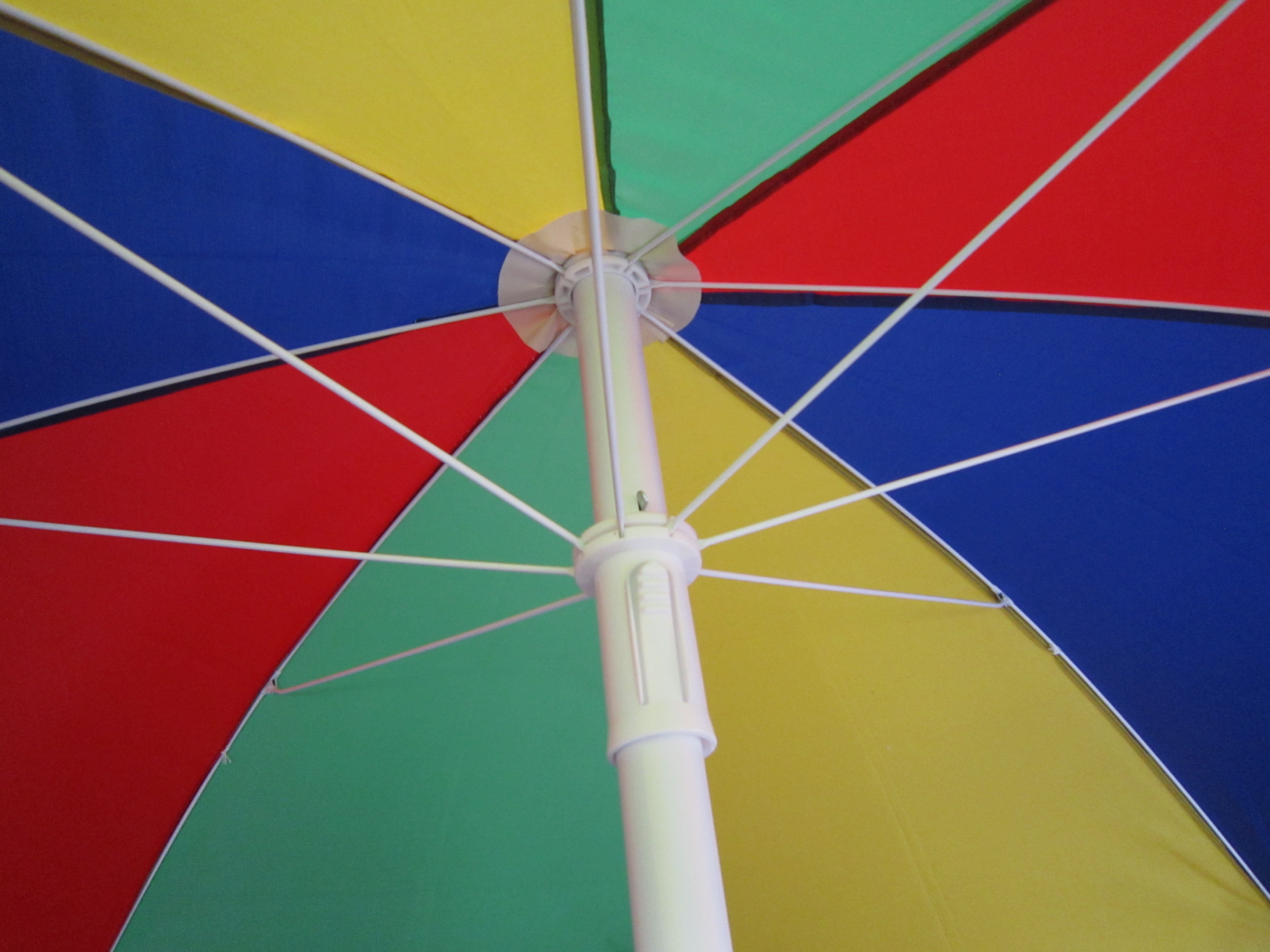 oxford beach umbrella with watermelon color with tilt