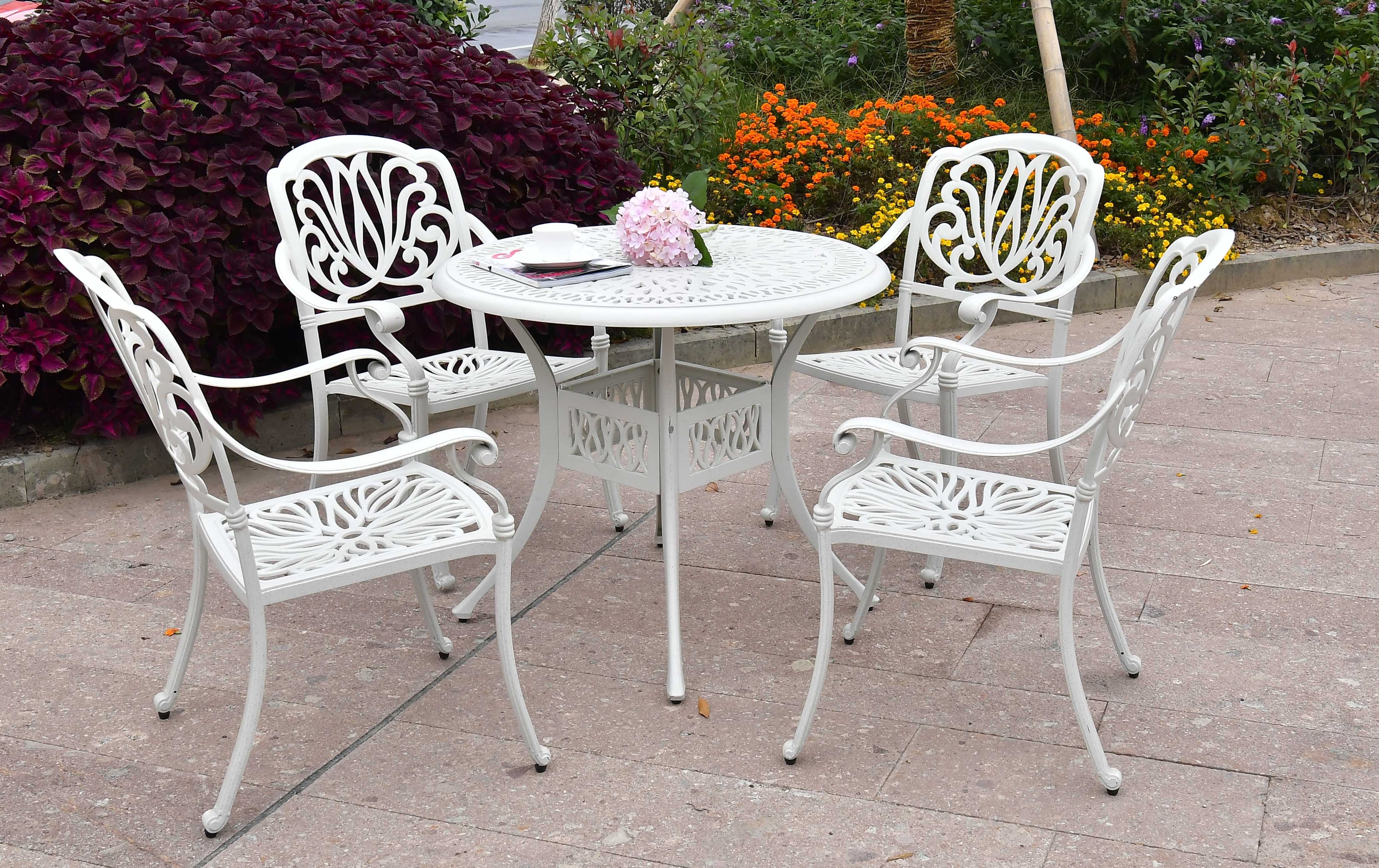 5pcs Cast alu. garden bistro set