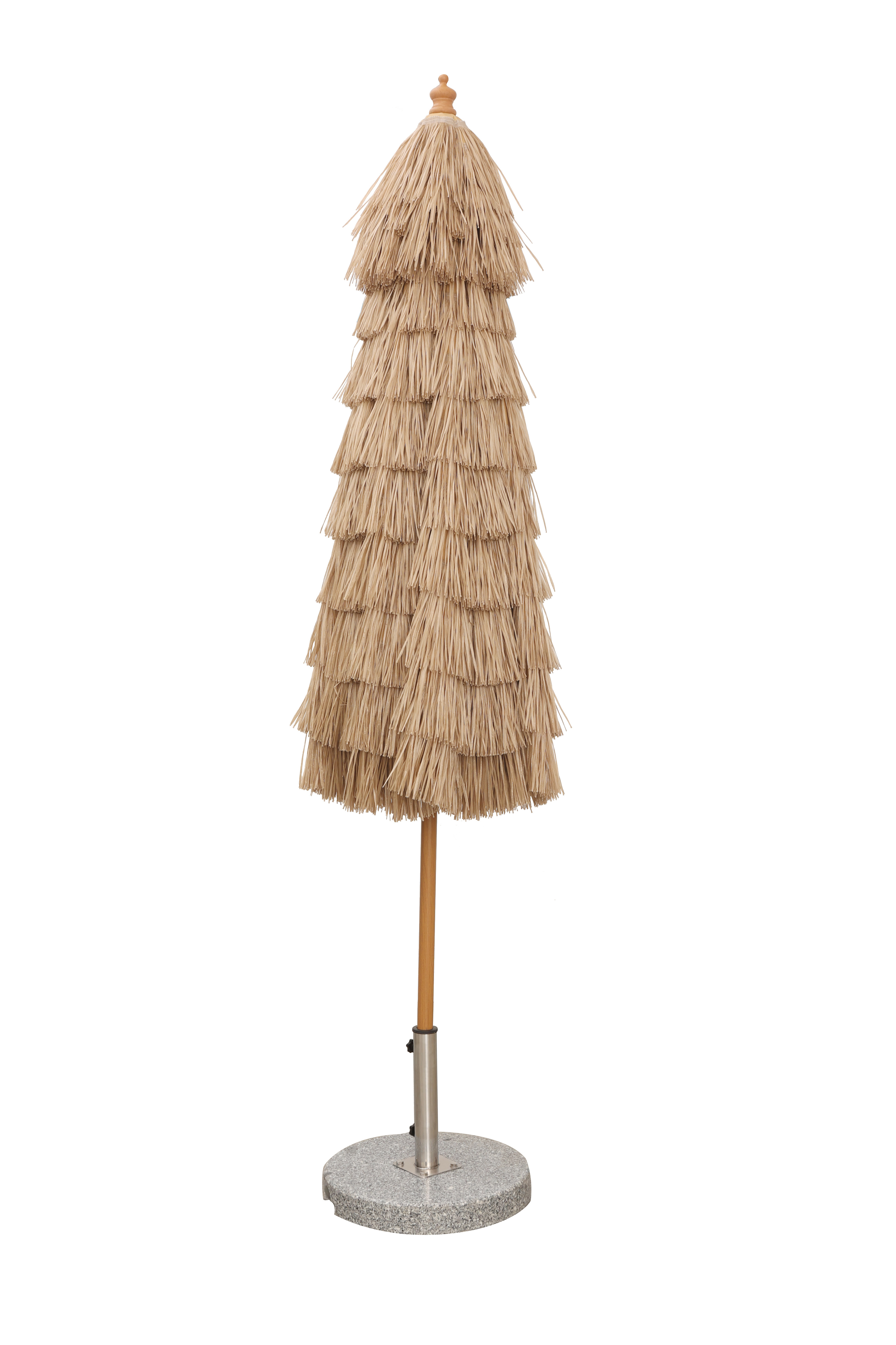 3M straw umbrella with tassels