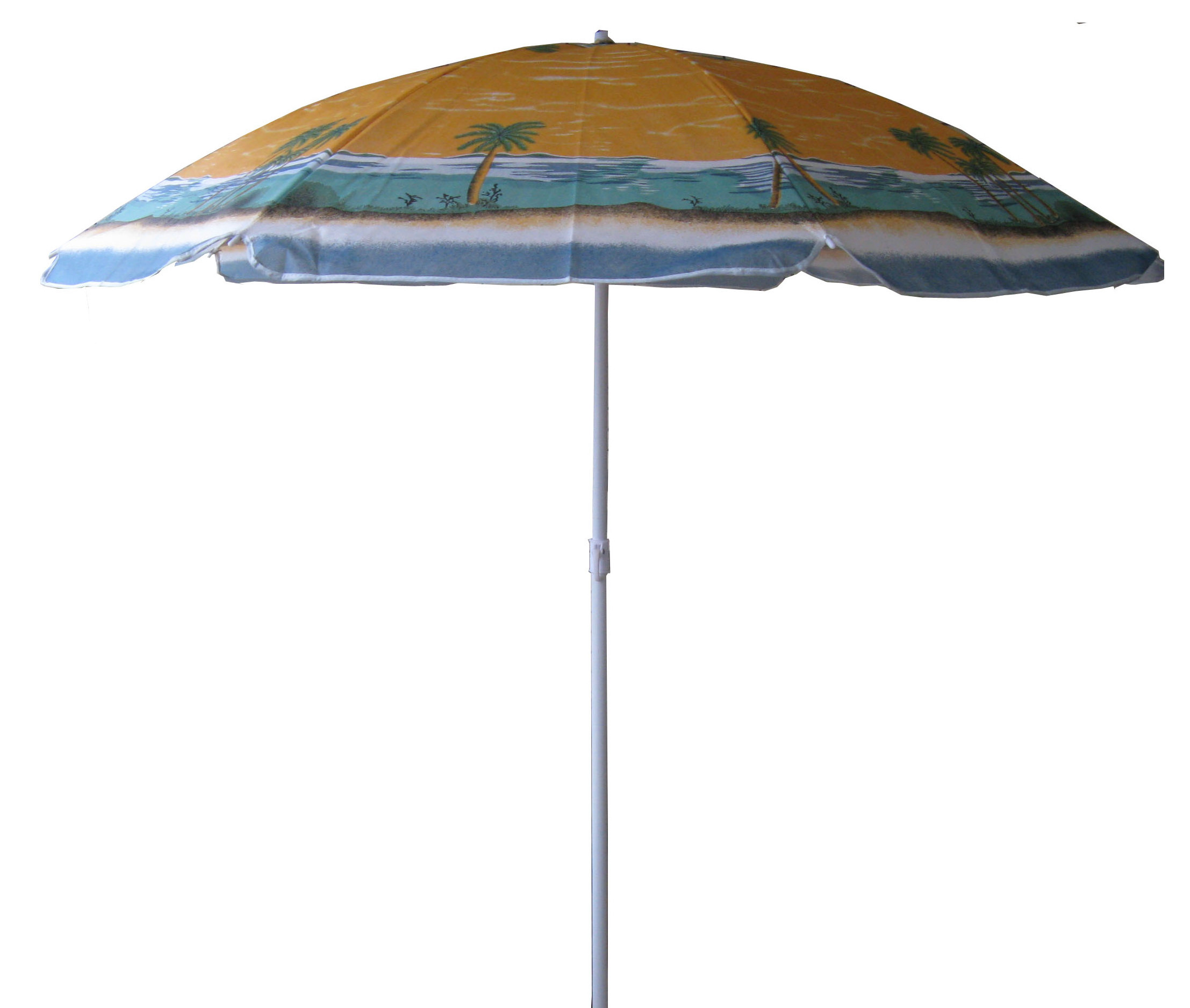 Outdoor Garden Polyester Tilting Parasol Sun Shade Beach Umbrella