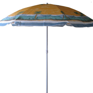 Outdoor Garden Polyester Tilting Parasol Sun Shade Beach Umbrella