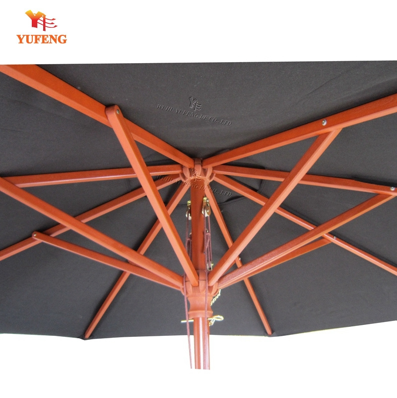 8ft hard wood patio umbrella with olefin fabric