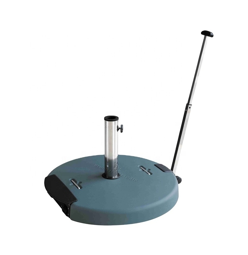 Heavy weight Concrete Umbrella base with wheels and handle