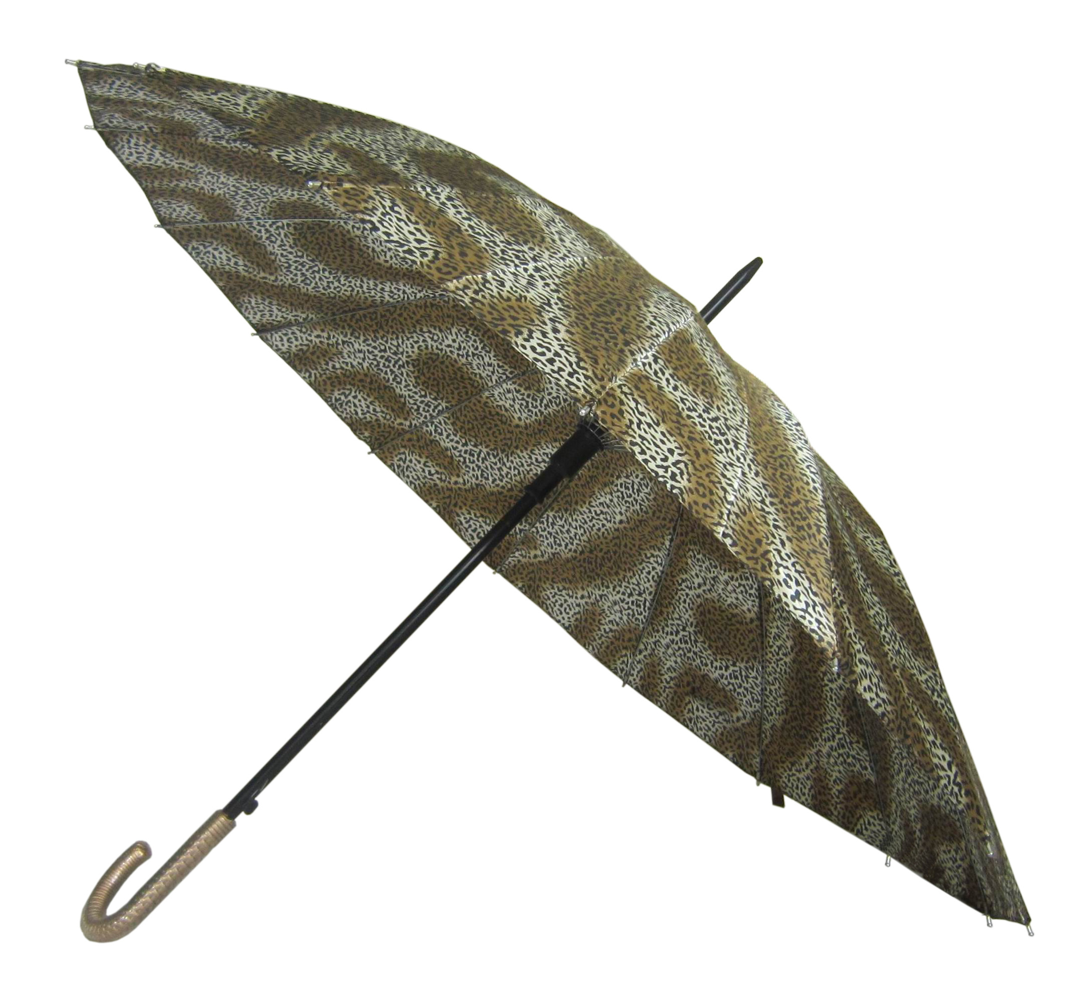 Leopard print Straight  Rain Umbrella