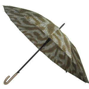 Leopard print Straight  Rain Umbrella